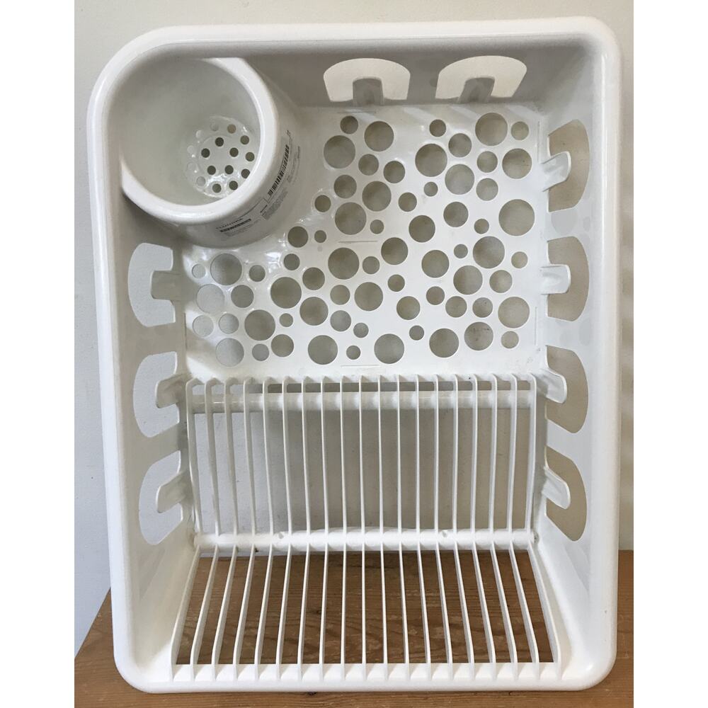 IKEA Flundra White Plastic Kitchen Sink Dish Drainer
